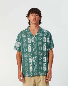 Critical Slide Xerox SS Resort Shirt Dusky Green
