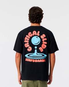 Critical Slide Resin Drop Tee Vintage Black