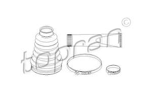 Constant Velocity Collection: CV JOINT BOOT KIT 7H0498202A