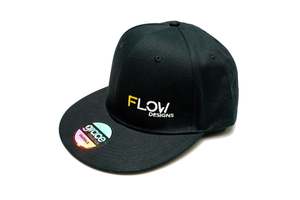 C Accessories: Flow Designs Embroided Snapback Hat (Black)-Flow Designs