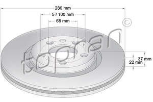 C Brake Discs: FRONT BRAKE ROTOR SET | 280MM | 1J0615301M