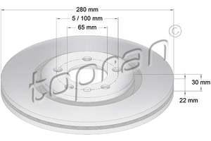 FRONT BRAKE ROTOR SET 280MM | MK3 GTI VR6 | 1H0615301A