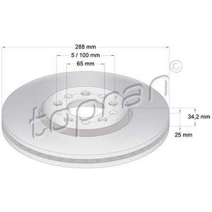 Topran Sale: BRAKE ROTOR SET | FRONT | 6R0615301D