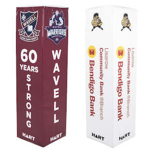 Rugby League Union: HART Square Rugby Post Pads 50cm - 150mm Cut Out - Custom Printed (set of 4)