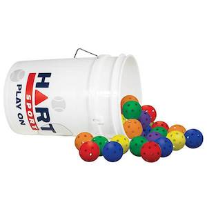 Hockey: HART Bucket of Rainbow Wiffle Balls