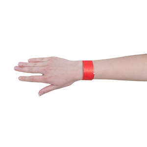 Bibs Vests: Disposable Wrist Bands Red x 100