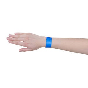 Bibs Vests: Disposable Wrist Bands Blue x 100