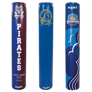 Basketball Post Pads Accessories: HART Basketball Post Pads - Large - 150mm Cut Out - Custom Printed (pair)