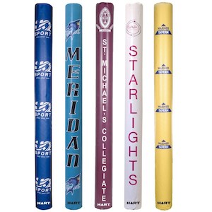 Netball Posts Pads Accessories: HART Premier Netball Post Pads - Custom Printed (pair)