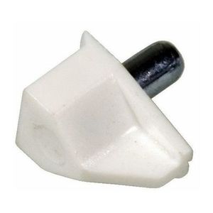 Shelf Support - Plastic With 5mm Metal Pin White