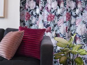 Ready Made Curtains: Floral Garden Duck Egg Pencil Pleat Curtains