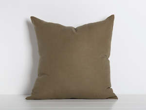 Filled Cushions: Maia Linen Filled Cushion - Olive