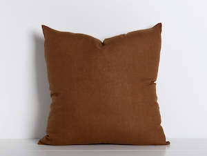 Filled Cushions: Maia Linen Filled Cushion - Nutmeg