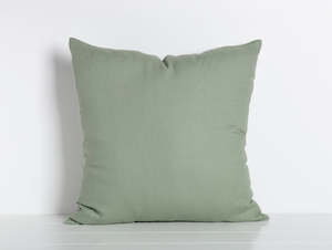 Filled Cushions: Maia Linen Filled Cushion - Leaf