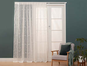 Net Voile And Sheer Curtains: Oceanside White Sheer Pencil Pleat Curtains