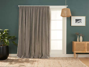 Lined Curtains: Stonehaven Licorice Lined Pencil Pleat Curtains