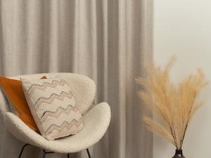 Ready Made Curtains: Herringbone II Linen Blockout Pencil Pleat Curtains