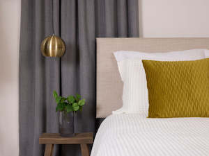 Curtains: Clyde Ash Lined Pencil Pleat Curtains