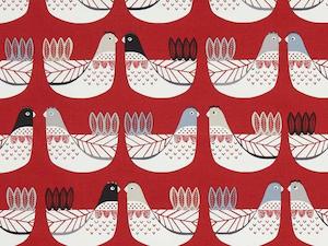 Nordic Collection: Cluck Cluck Scarlet Fabric