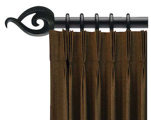 Track Rod Accessories: Expandable Rod Set 22/25, Black Finial, 210 - 300cm