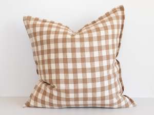 Cushions: Ava Linen Filled Cushion - Ginger Gingham