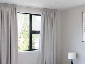 Omaha Blockout Pencil Pleat Curtains - Shell