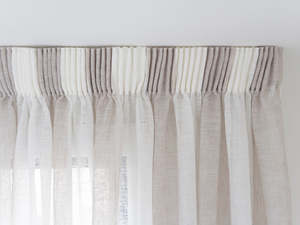 Romy Stripe Sheer Readymade Curtains