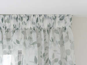 Bayside Sheer Readymade Curtains - Sage