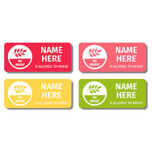 Name Labels: Tropical Rectangle Allergy Labels (Pack of 32)