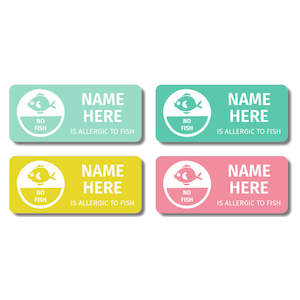 Name Labels: Pastels Rectangle Allergy Labels (Pack of 32)