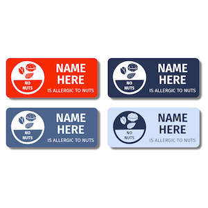 Nautica Rectangle Allergy Labels (Pack of 32)