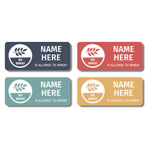 Name Labels: Horizon Rectangle Allergy Labels (Pack of 32)
