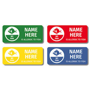 Classic Rectangle Allergy Labels (Pack of 32)