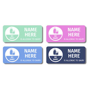 Name Labels: Berry Rectangle Allergy Labels (Pack of 32)
