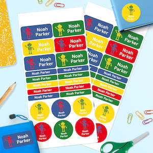 Name Labels: Robot -  Mixed Name Label Pack