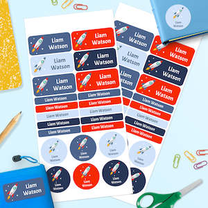 Name Labels: Rocket -  Mixed Name Label Pack