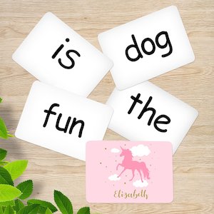 Toys Games: Pink Unicorn Memory Game Sight Words