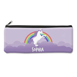 Stationery: Purple Unicorn Pencil Case - Large