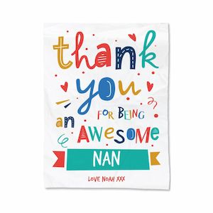 Fleece Blankets: Thank You Blanket - Medium