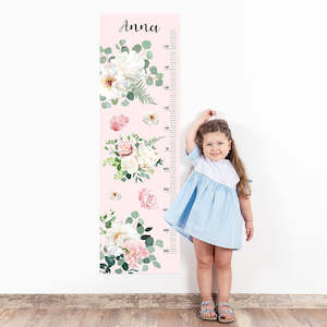 Height Charts Sticker Pack: Flowers Wall Decal Height Chart