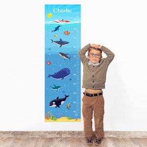 Height Charts Sticker Pack: Ocean Wall Decal Height Chart