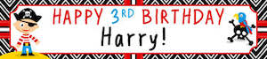 Party Banners Invitations: Pirate Party Banner (Temporarily Out of Stock)