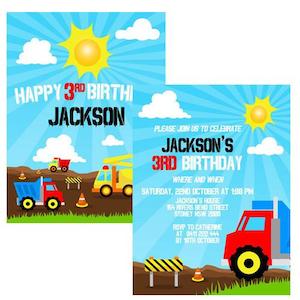 Truck Party Invitation