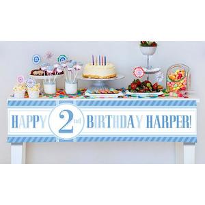 Party Banners Invitations: Blue Party Banner (Temporarily Out of Stock)
