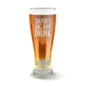 Engraved Glassware: Big Boy Premium 425ml Beer Glass