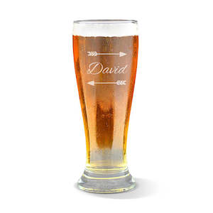 Engraved Glassware: Arrow Premium 425ml Beer Glass
