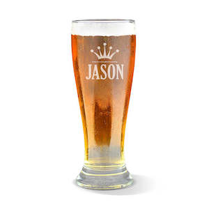 Engraved Glassware: Crown Premium 285ml Beer Glass