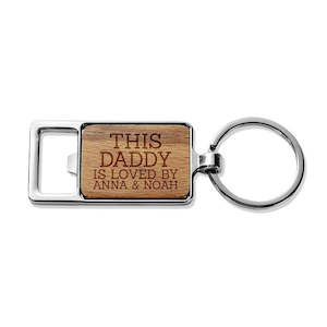 This Daddy Rectangle Metal Keyring