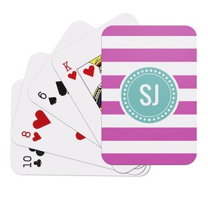 Playing Cards: Pink Stripe Playing Cards