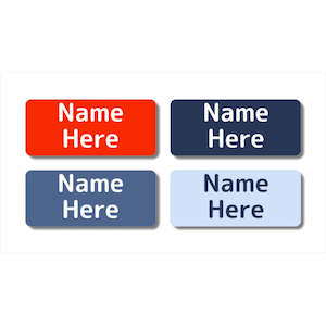 Rectangle Name Labels: Multi Colour - Nautica Rectangle Name Labels (Pack of 32)